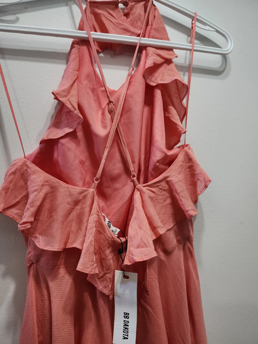 BB Dakota Pink Ruffle Halter Dress - photo 5