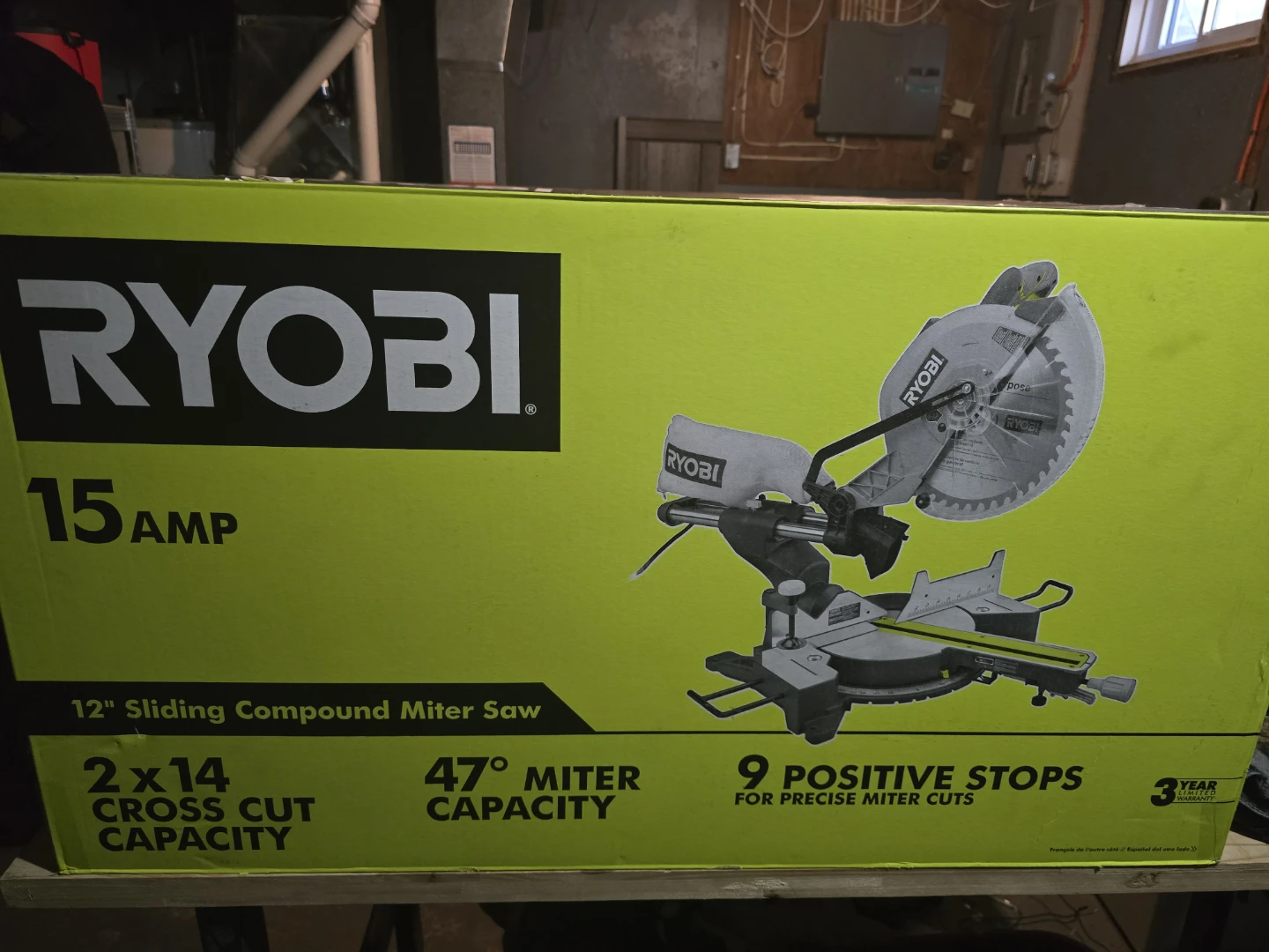 RYOBI 15 Amp 12-Inch Sliding Compound Miter Saw