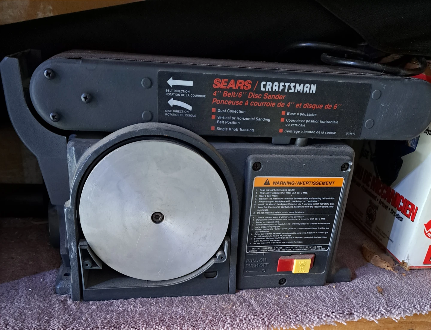 Sears Craftsman 4" Belt/6" Disc Sander