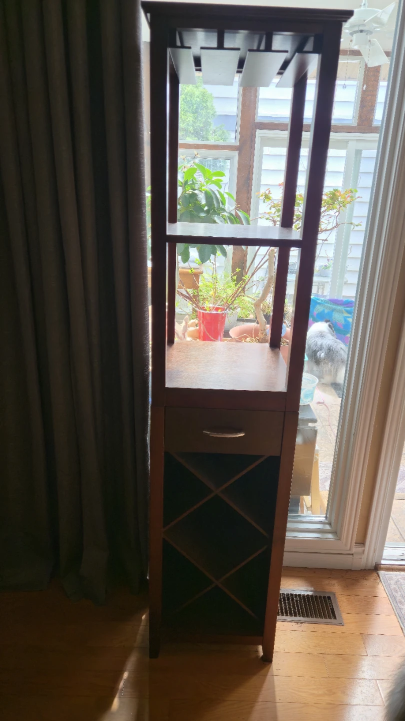 Wooden Wine Rack Stand with Drawer - photo 2