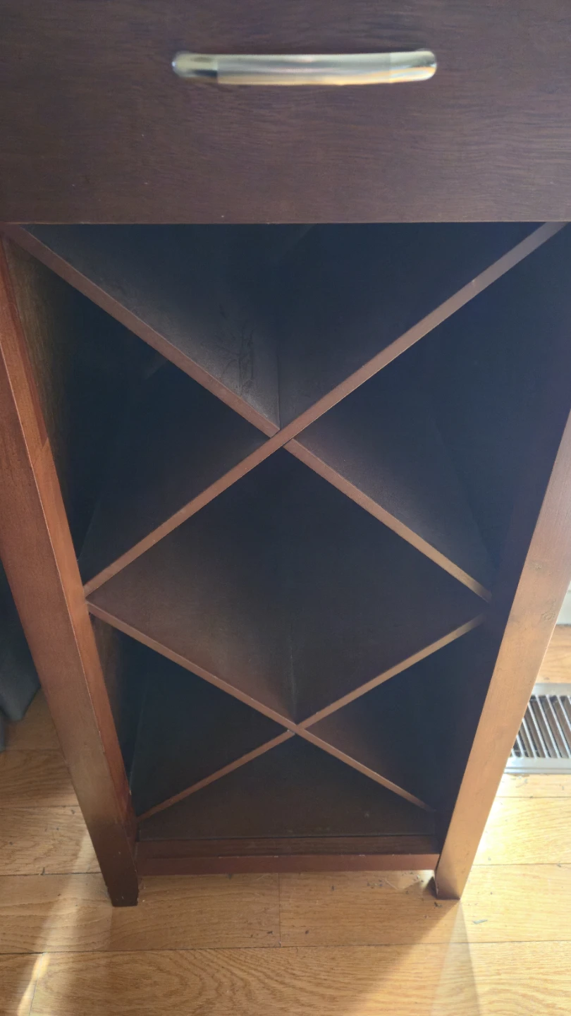 Wooden Wine Rack Stand with Drawer - photo 3