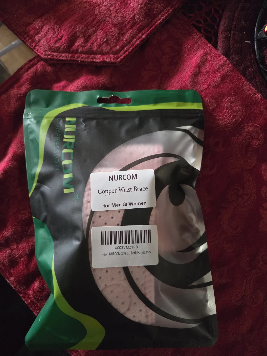 🌱NURCOM Copper Wrist Brace for Men & Women - Pink - photo 4