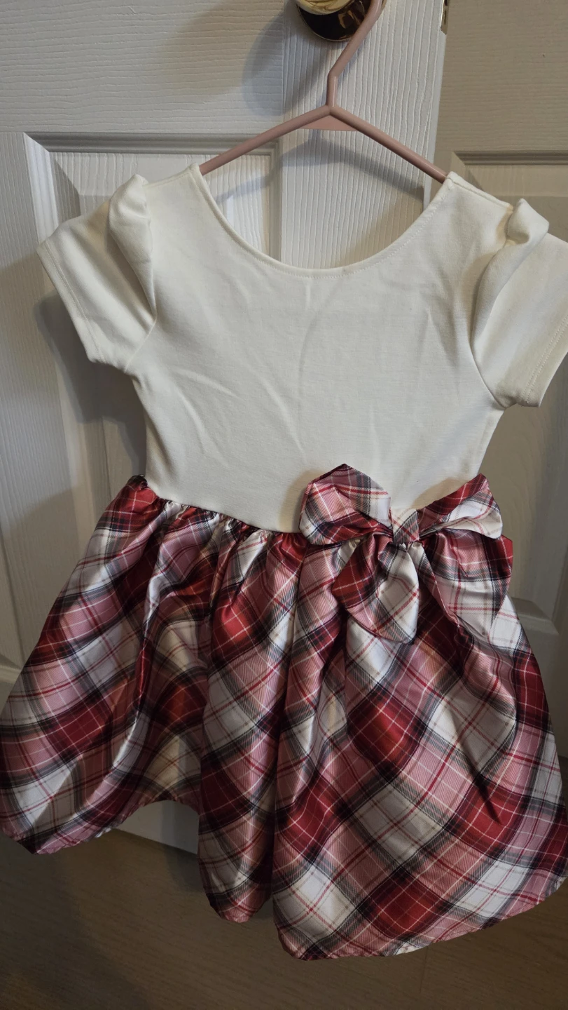 Girls Plaid Flared Skirt Dress - H&M Size 4-6 - photo 2