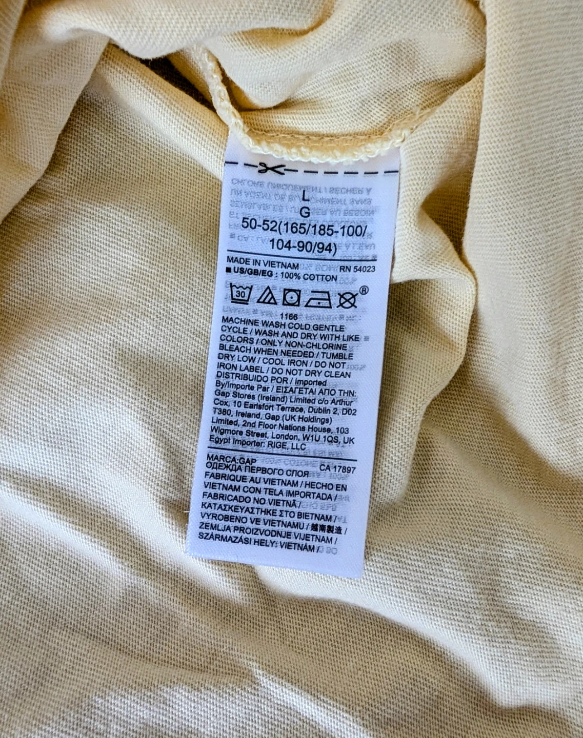GAP Men's Light Yellow Polo Shirt - photo 4