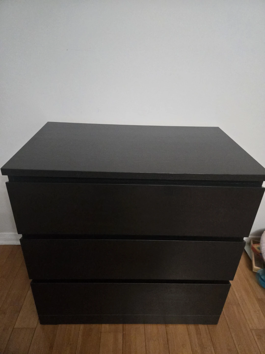 Malm Dark Brown 3-Drawer Dresser
