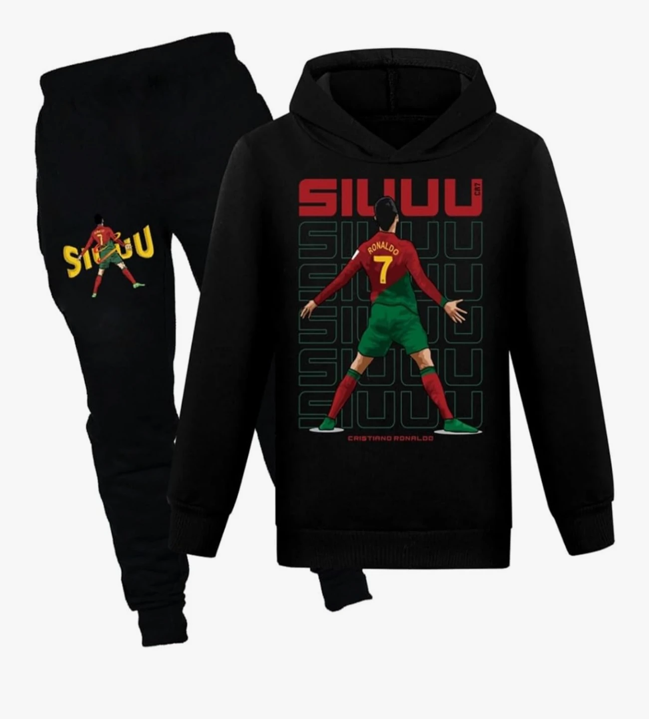 Cristiano Ronaldo SIUUU Hoodie and Sweatpants Set