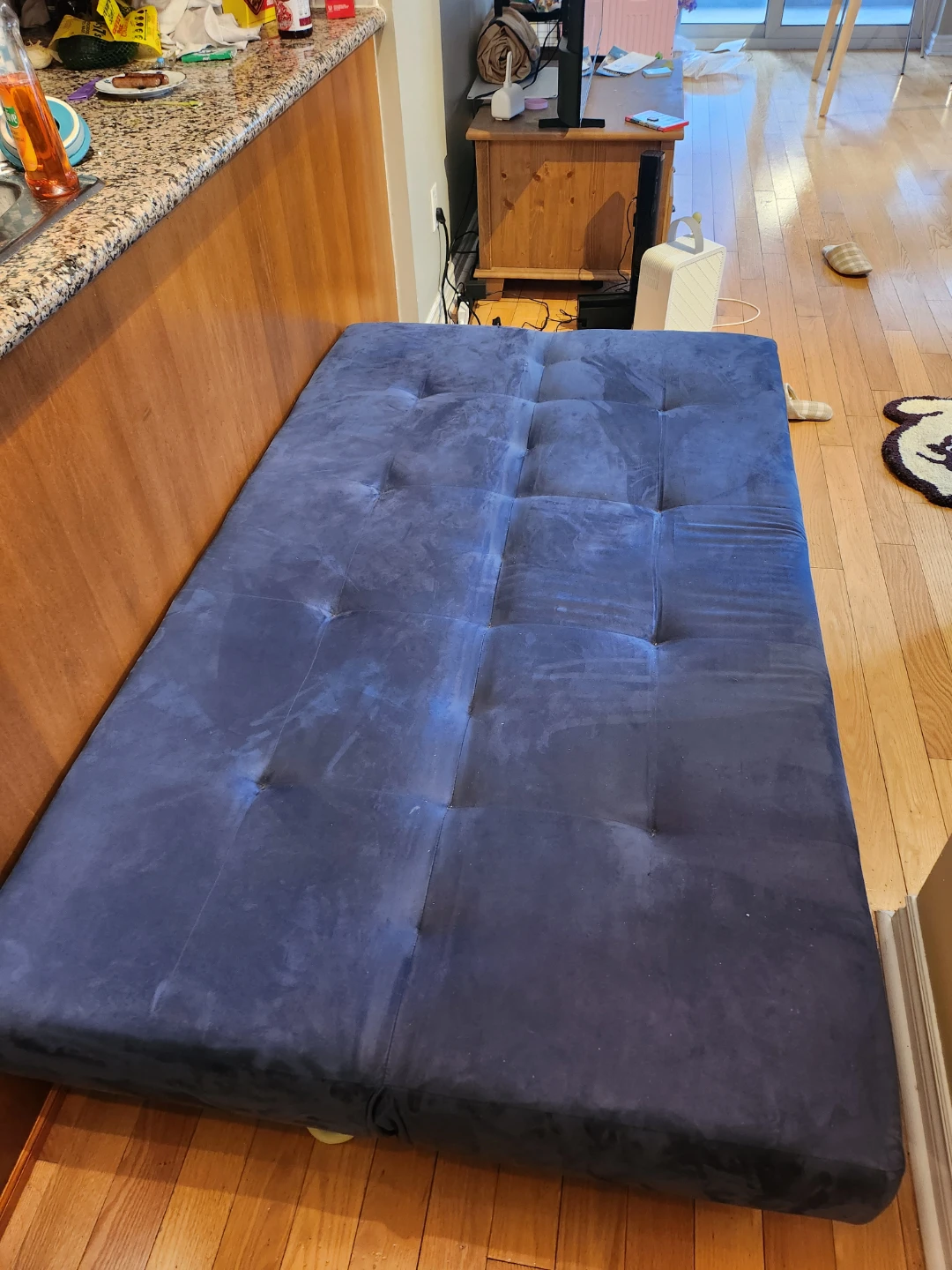 Blue Futon Sofa Bed OBO - photo 2