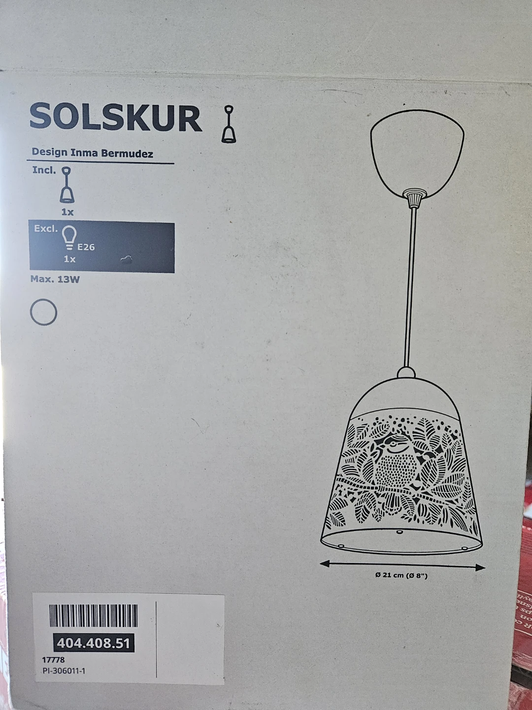 IKEA SOLSKUR Pendant Lamp - White - photo 3