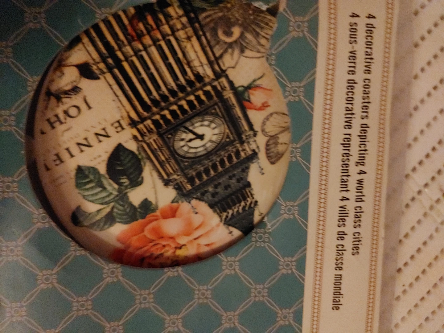 4 Decorative Coasters - World Cities - photo 2