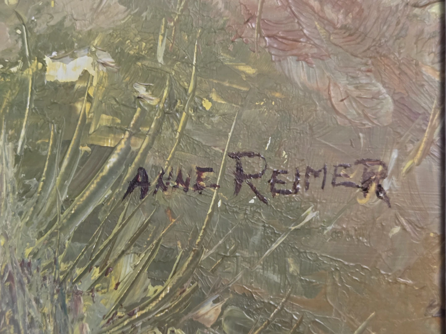 Anne Reimer Autumn Cabin Painting 24x20 Inch - photo 2