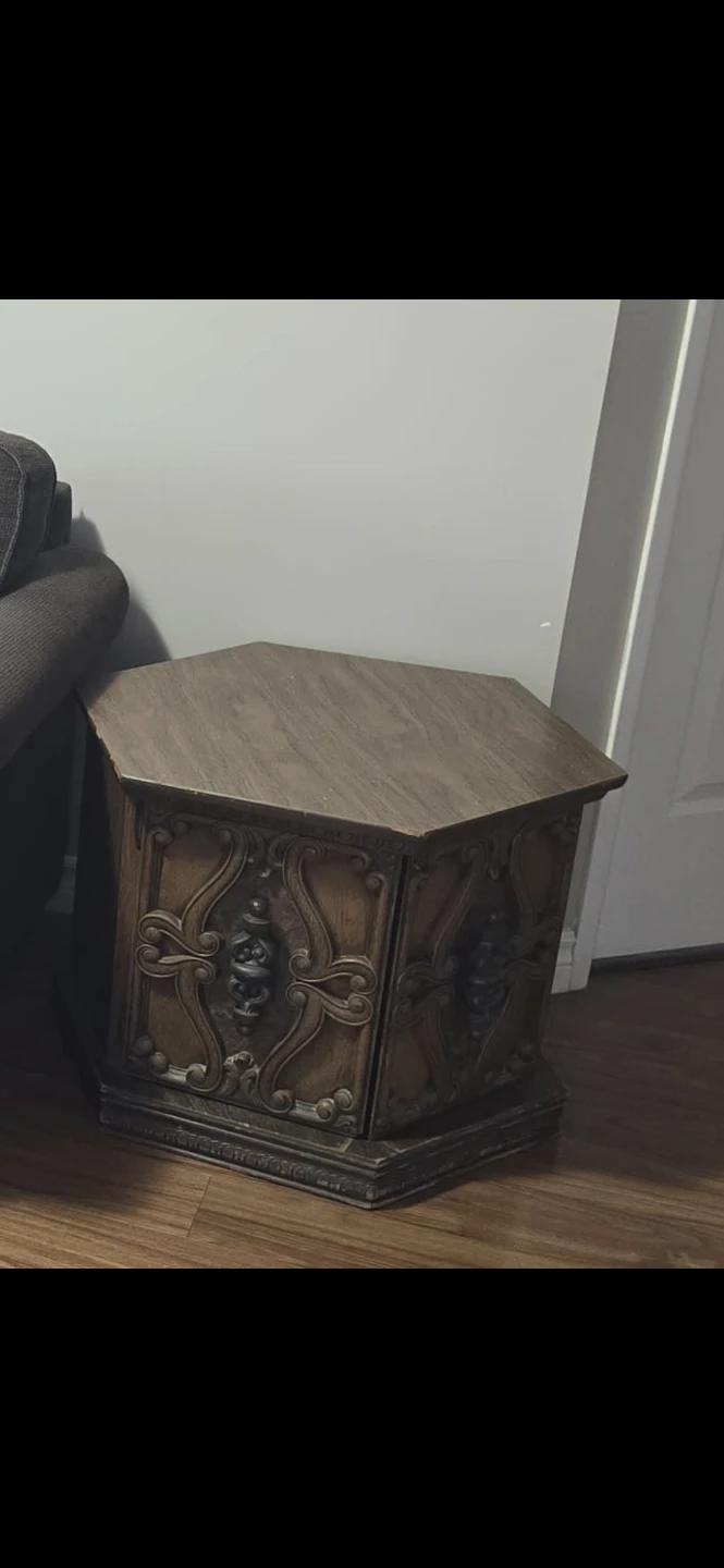 Vintage Hexagonal Side Table