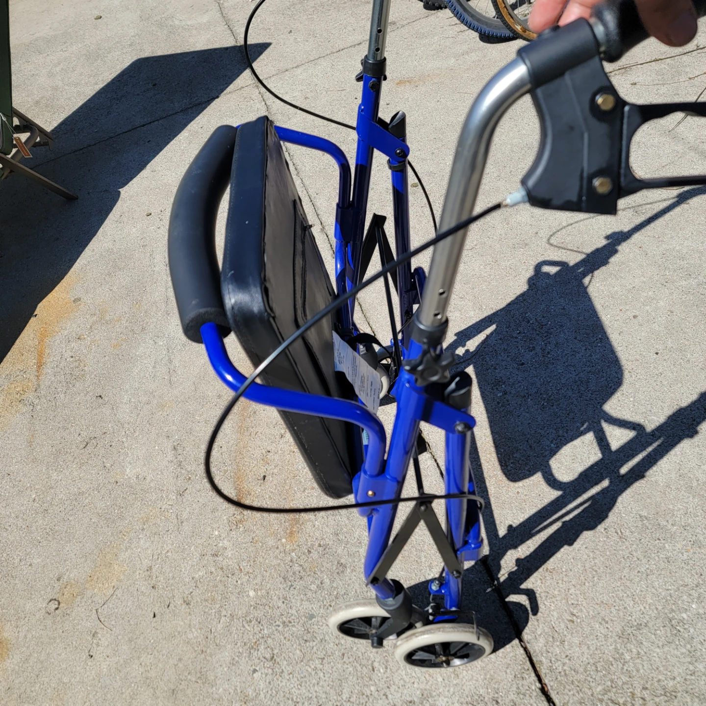 Pueple Blue DMI Walker with Brakes Foldable 300lbs limit - photo 5