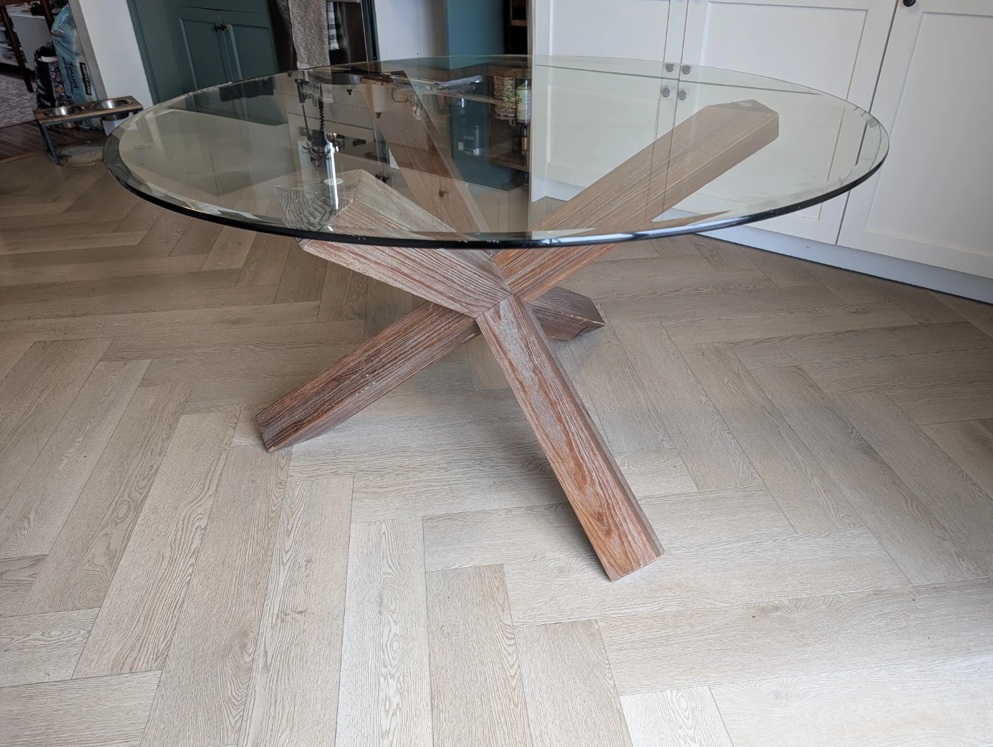 City Villa Driftwood Round Dining Table