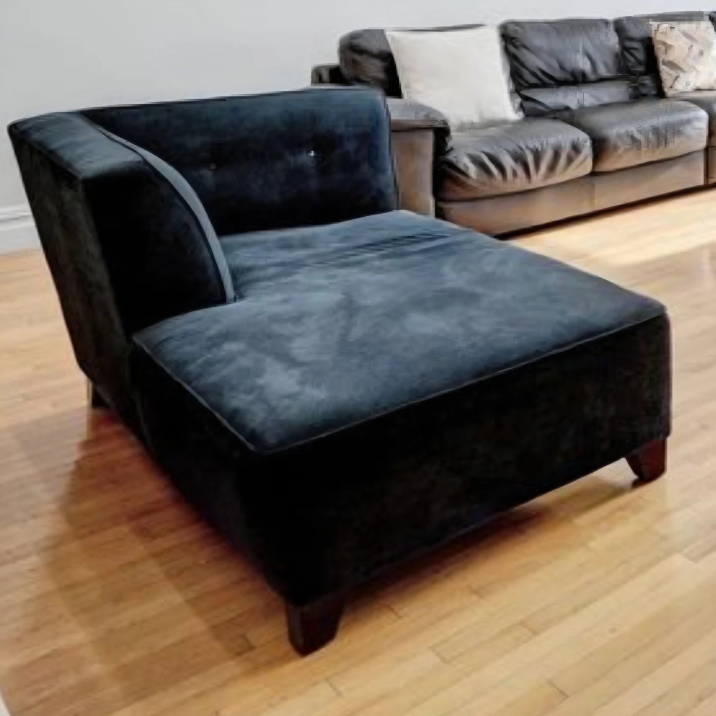 Dark Blue Chaise Lounge