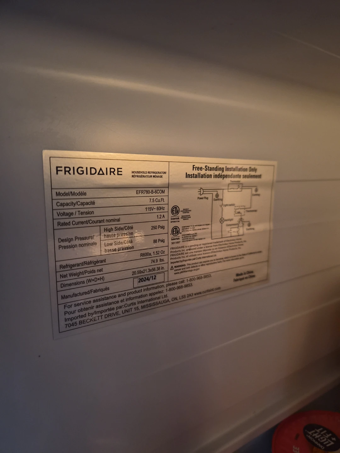 Frigidaire Stainless Steel Refrigerator – 9 Months Old - photo 3
