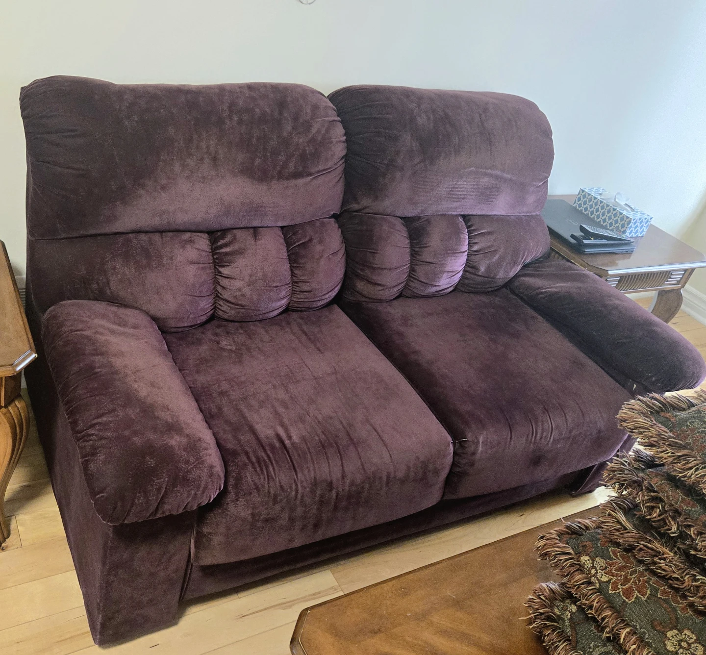 Dark Purple 3 pc sofa set