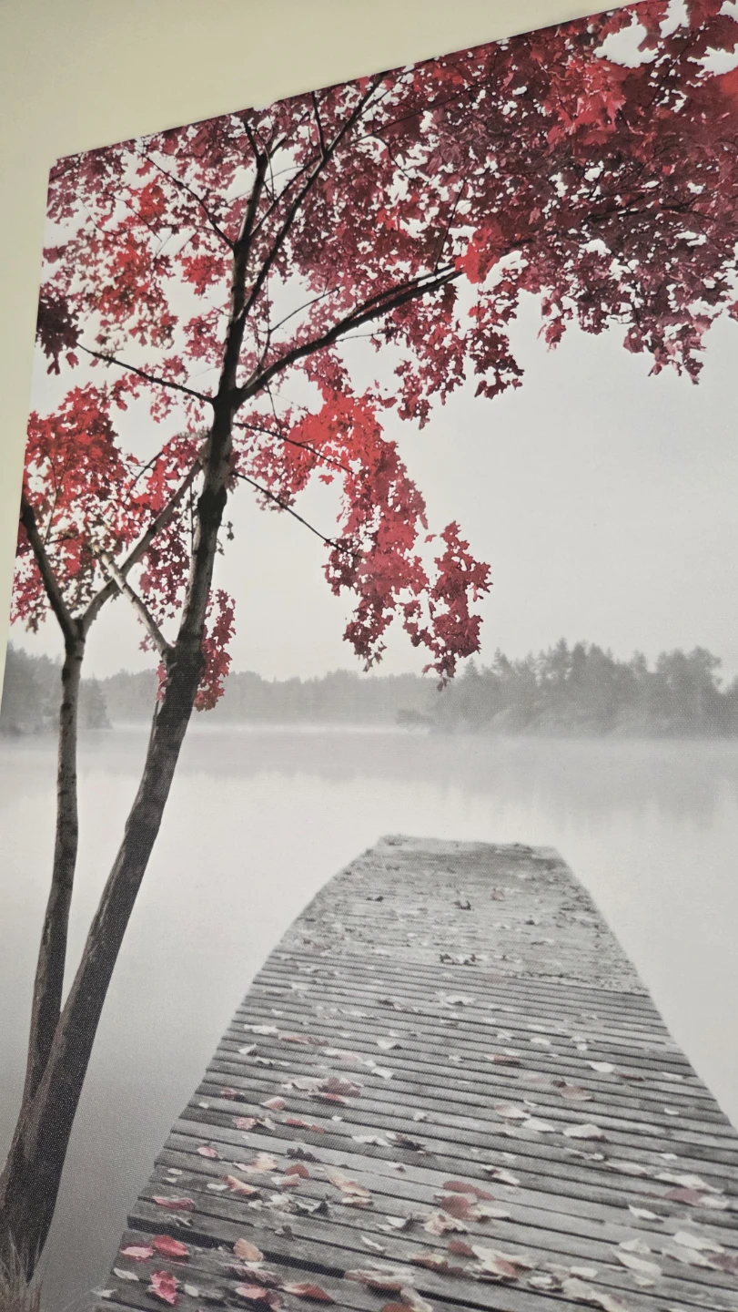 Canvas Wall Art - Dock and Red Leaves - photo 3