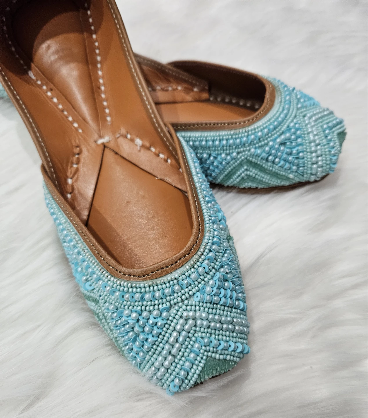 Blue Beaded Flats - photo 2