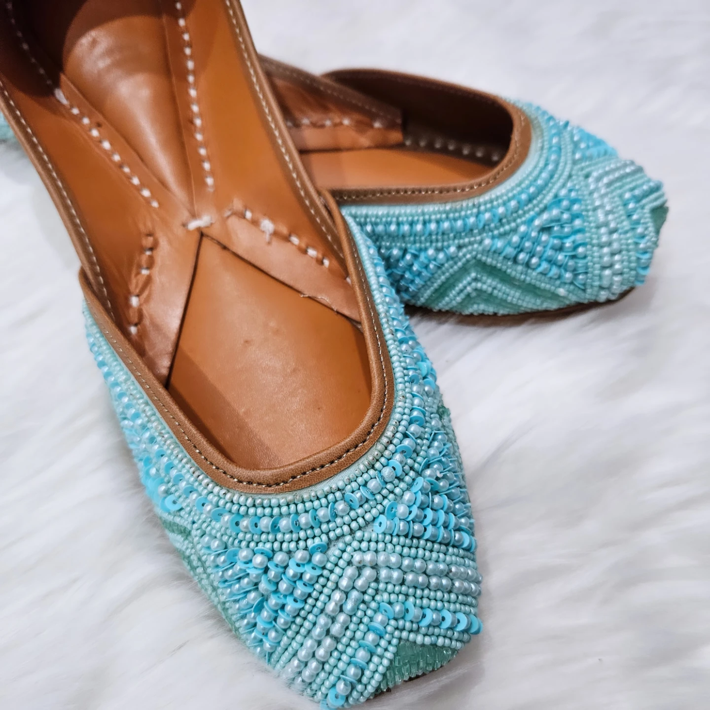 Blue Beaded Flats - photo 3
