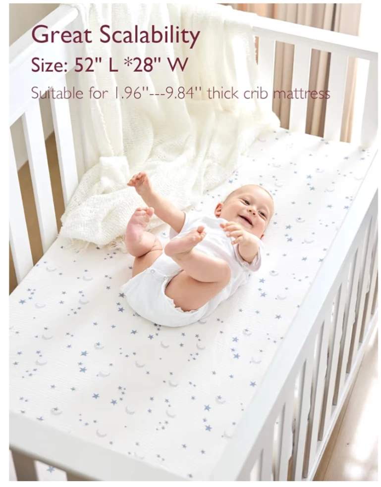 Momcozy Muslin Fitted Crib Sheets (Qty: 2) - Never used - photo 3