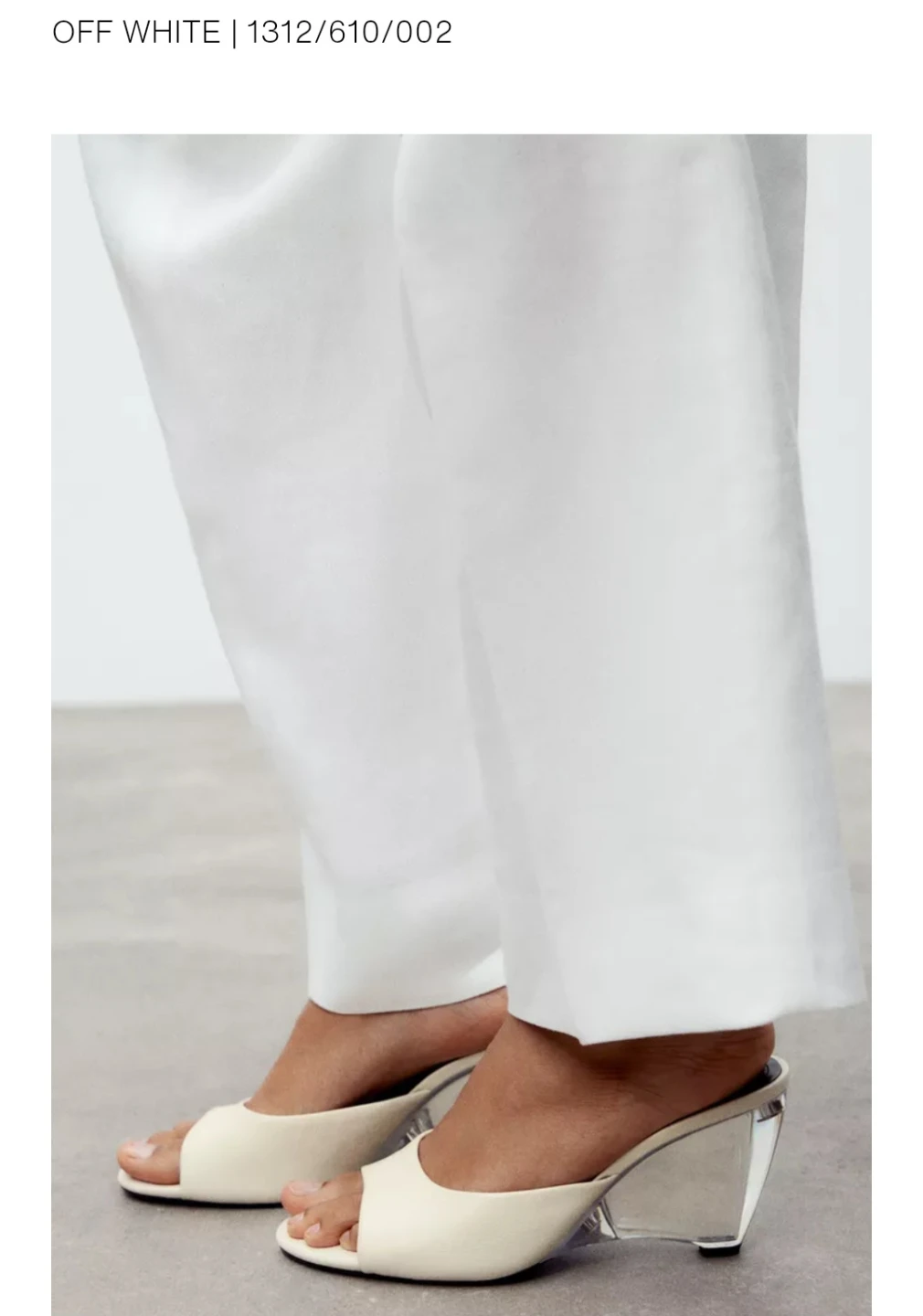 Zara Leather Wedge Sandals - Off White Size 38 - photo 4