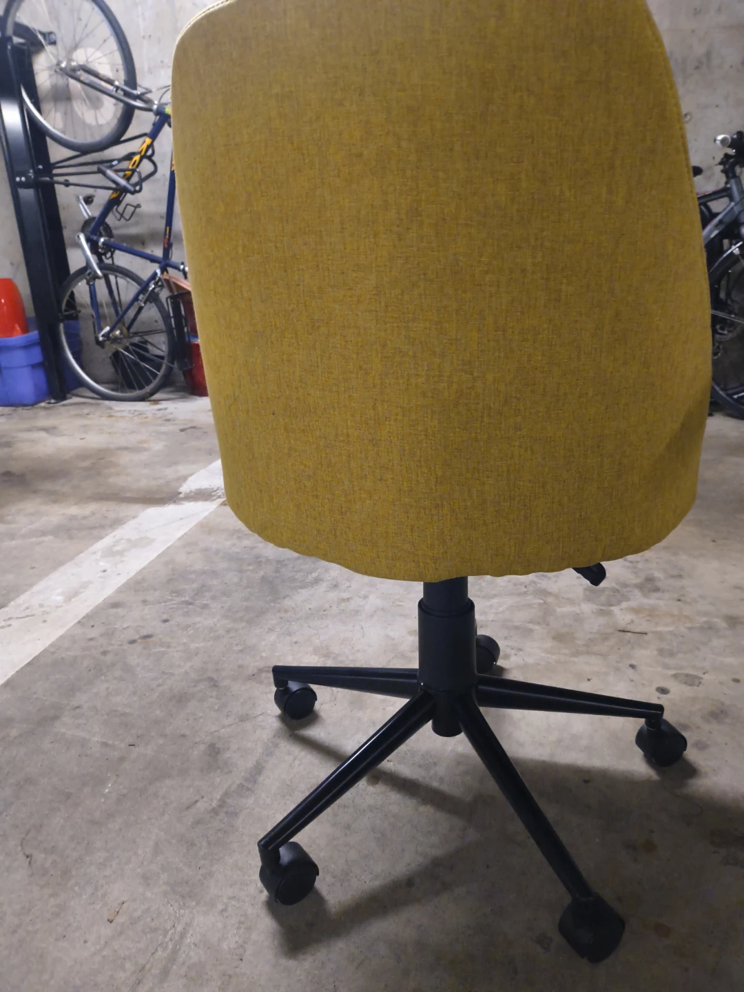 Yellow Fabric Office Chair - photo 2