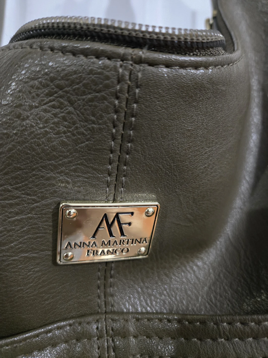 Anna Martina Franco Hobo Handbag - Olive Green - photo 2