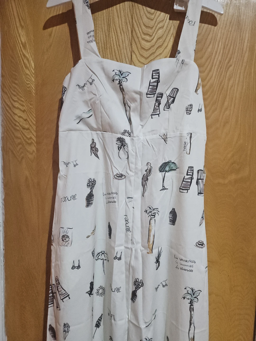 White Summer Dress with Vacation Print - photo 2