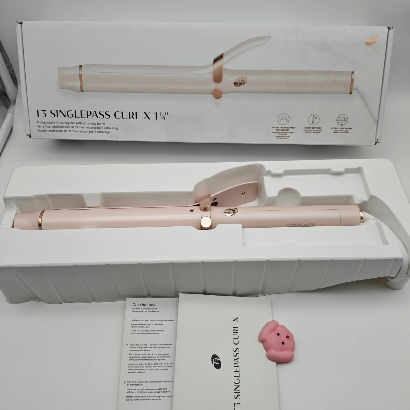 T3 Singlepass Curl X 1 1/4" Curling Iron - Rose Gold
