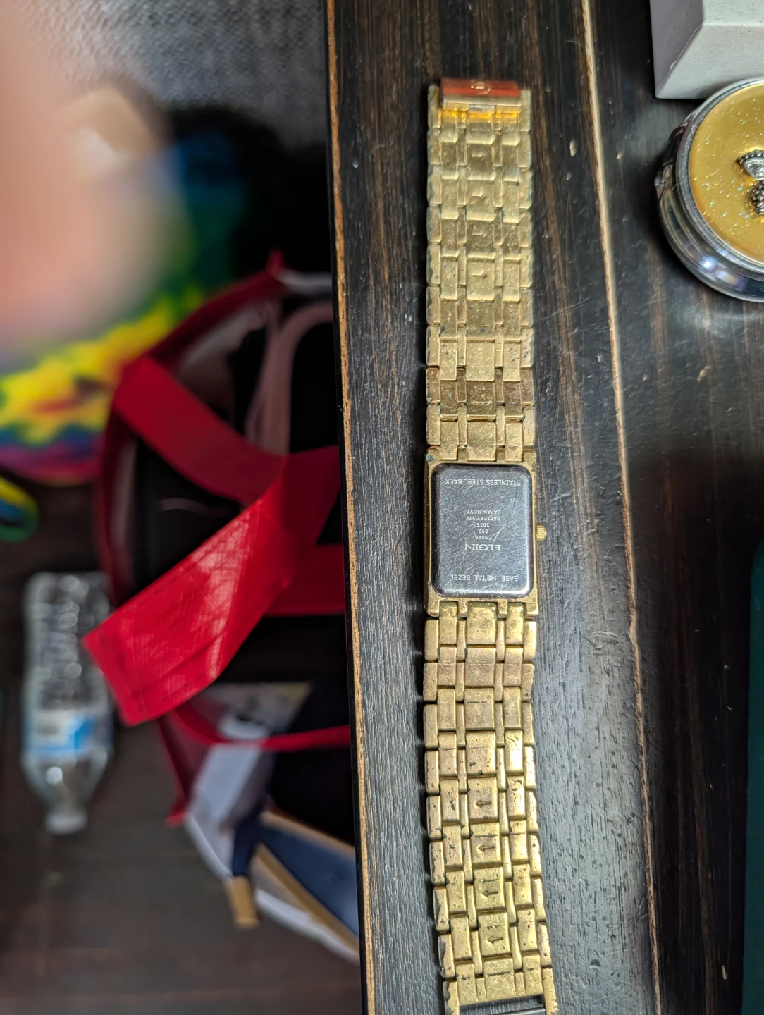 Elgin Diamond Gold Tone Watch - photo 2