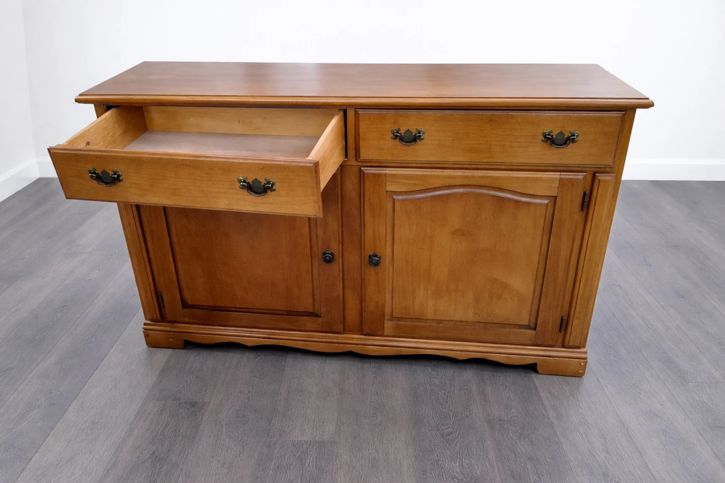 Wooden Sideboard Cabinet with Drawers and Doors - photo 2