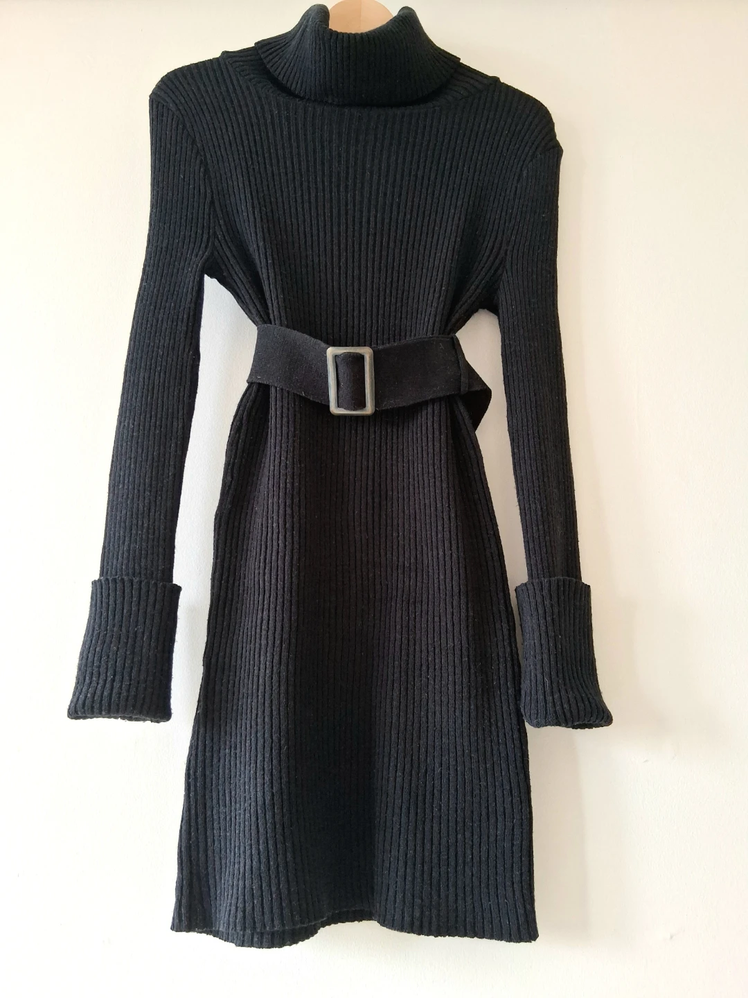 Knitted Dress + Belt, Women Sz M - photo 2