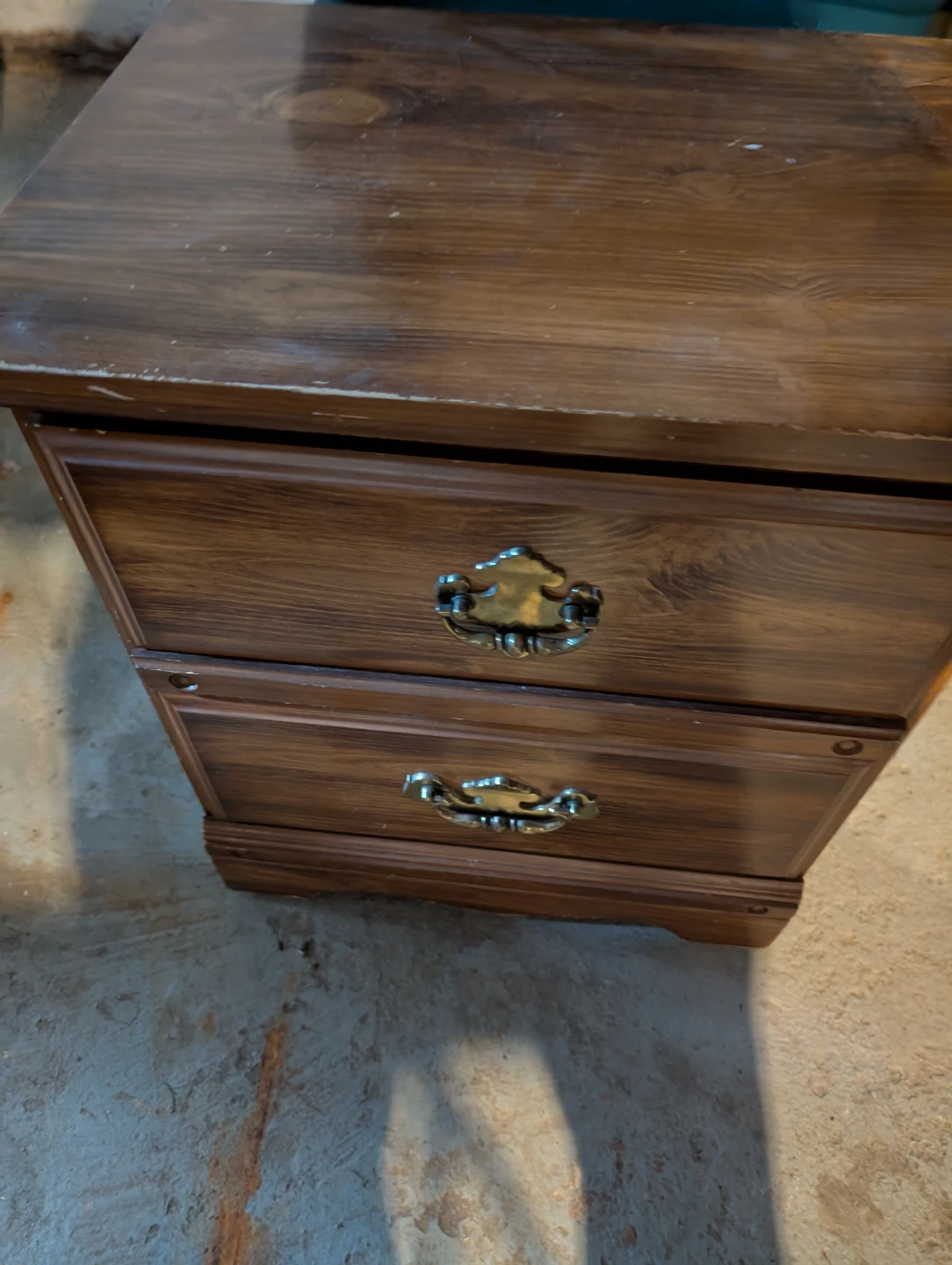 Wooden 2-Drawer Nightstand