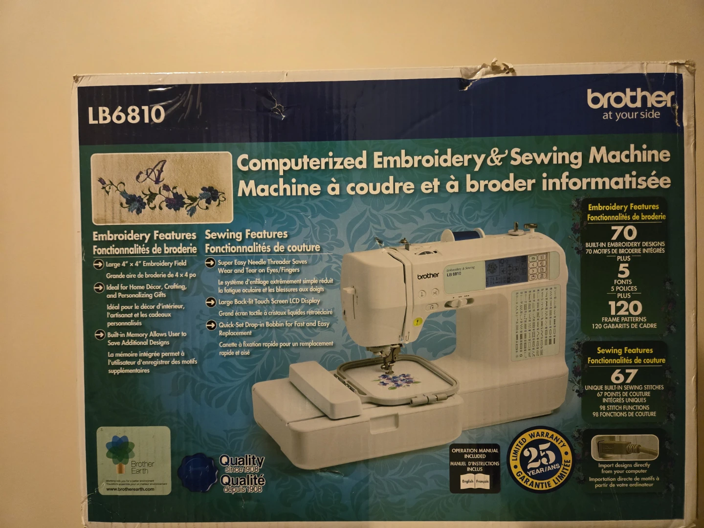 Brother LB6810 Computerized Embroidery & Sewing Machine