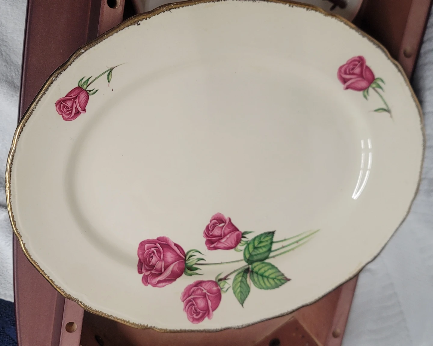 Royal Swan "Anniversary 2 Rose" Platter