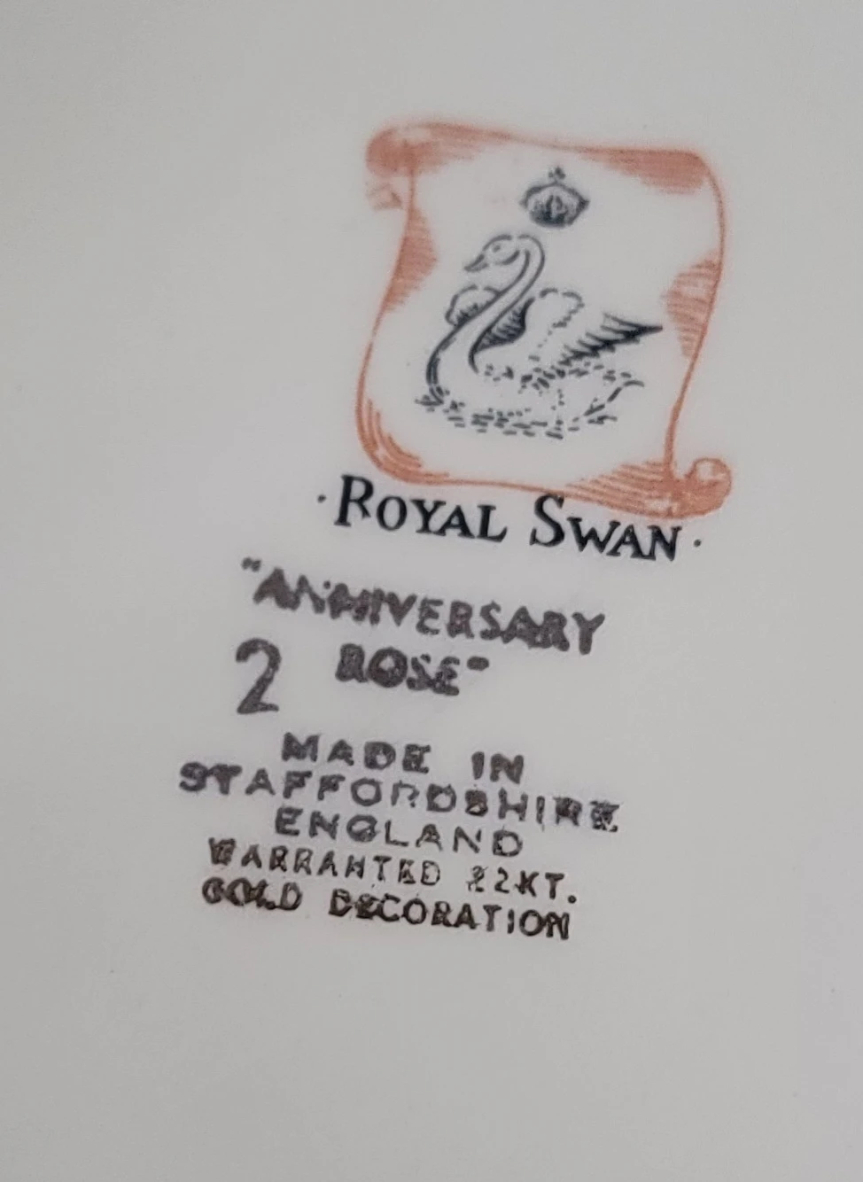 Royal Swan "Anniversary 2 Rose" Platter - photo 2