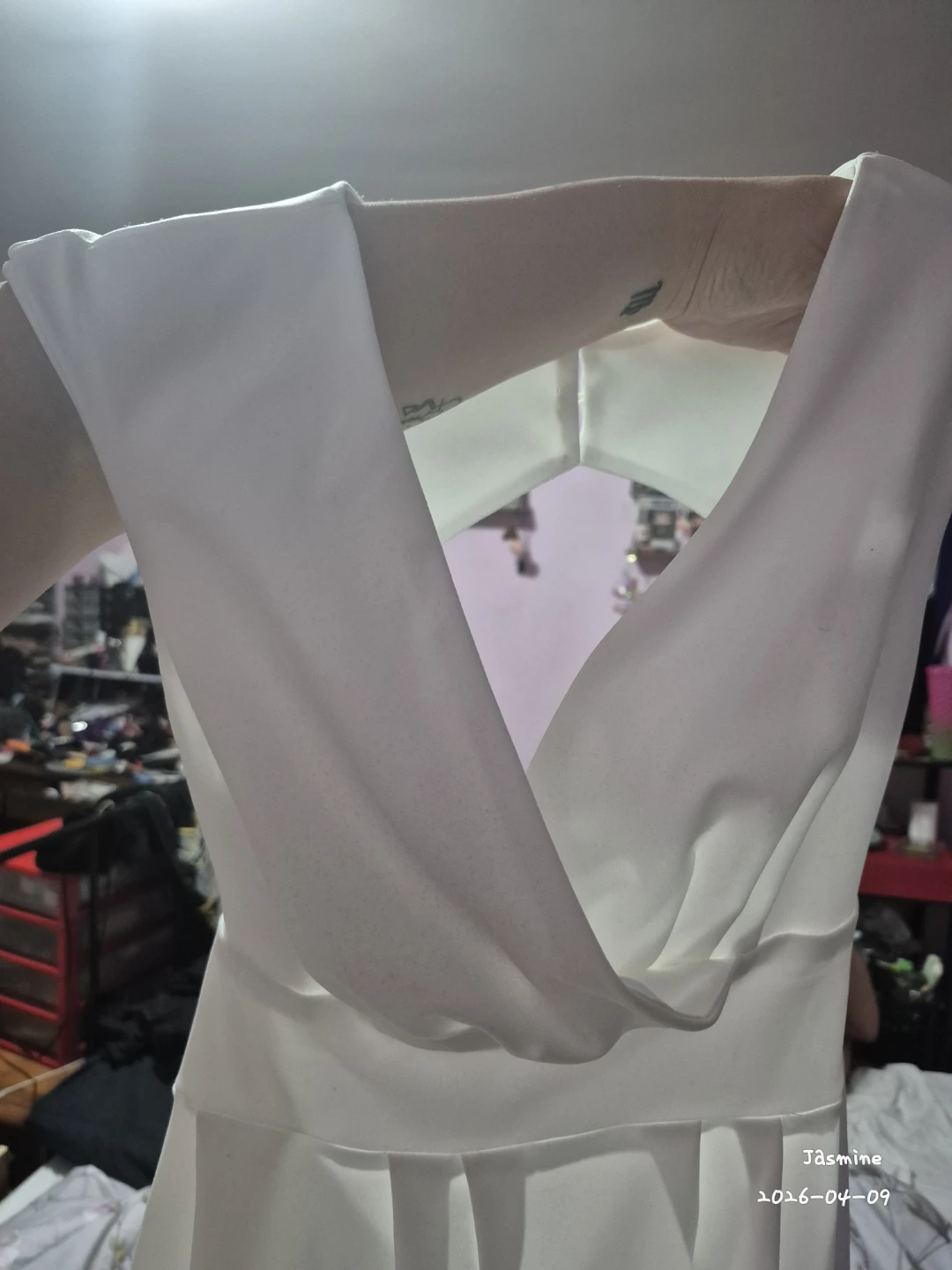 Simple Wedding Dress with Keyhole Back - medium - photo 3