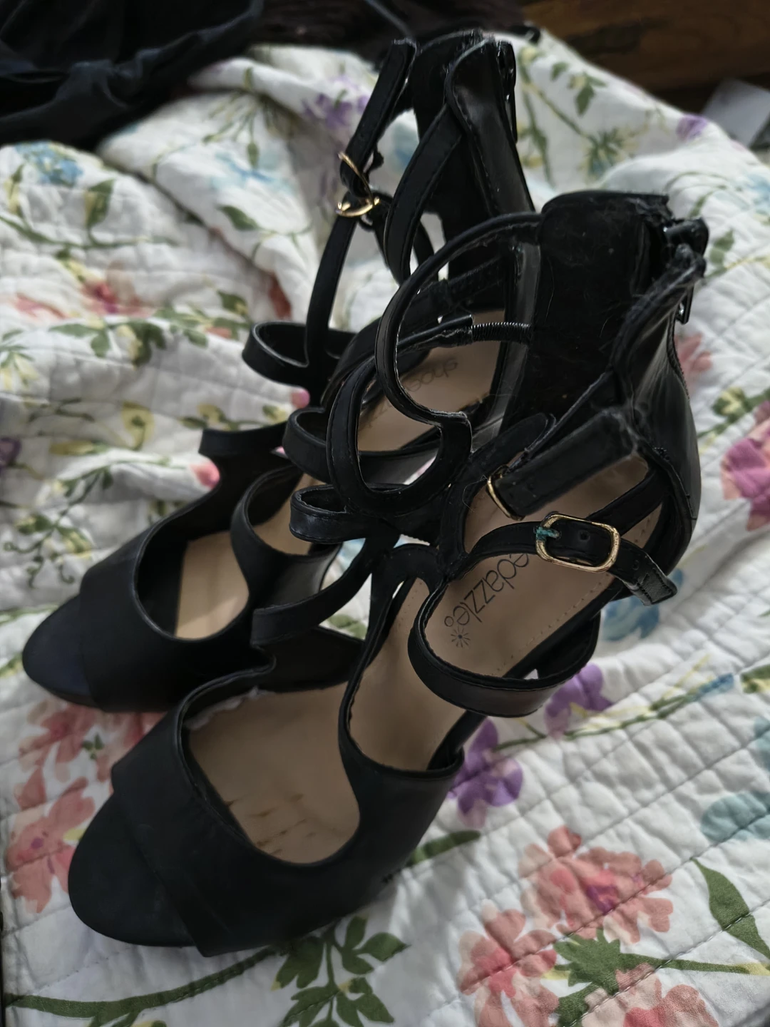 Black strappy high heels by Dazzle - photo 2