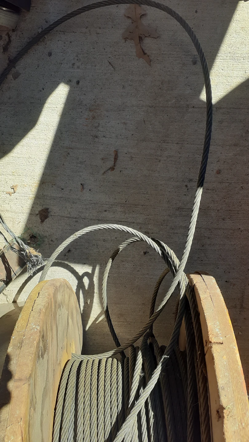 Steel Wire Rope on Wooden Spool