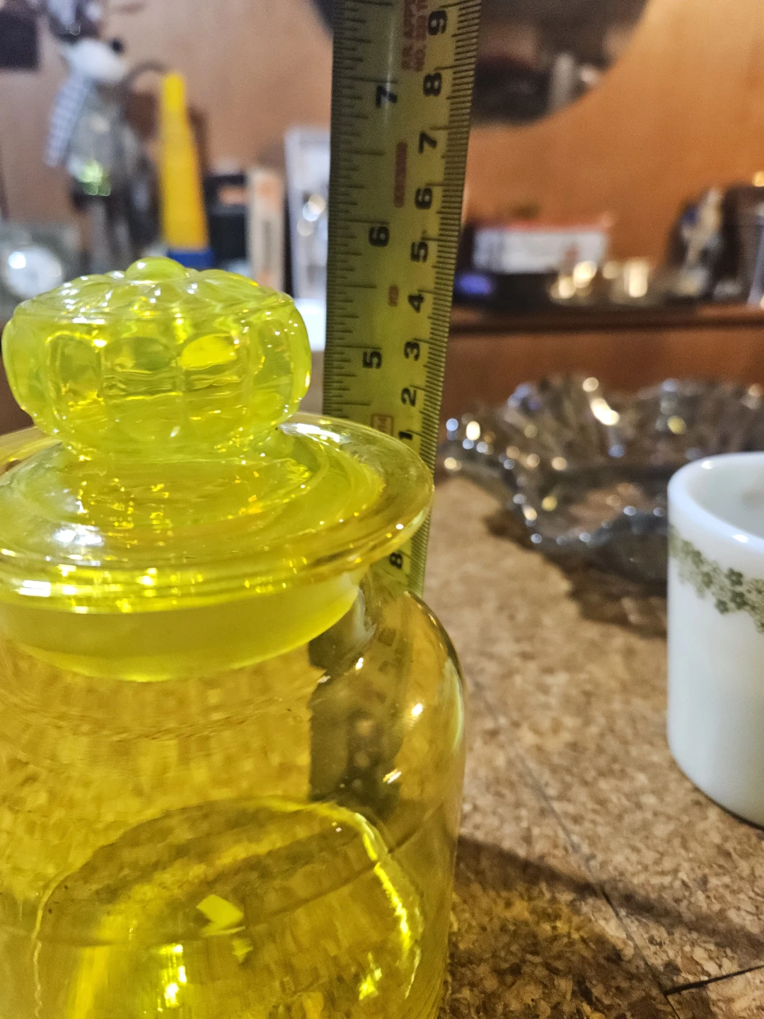 Yellow Glass Apothecary Jar with Lid - photo 5