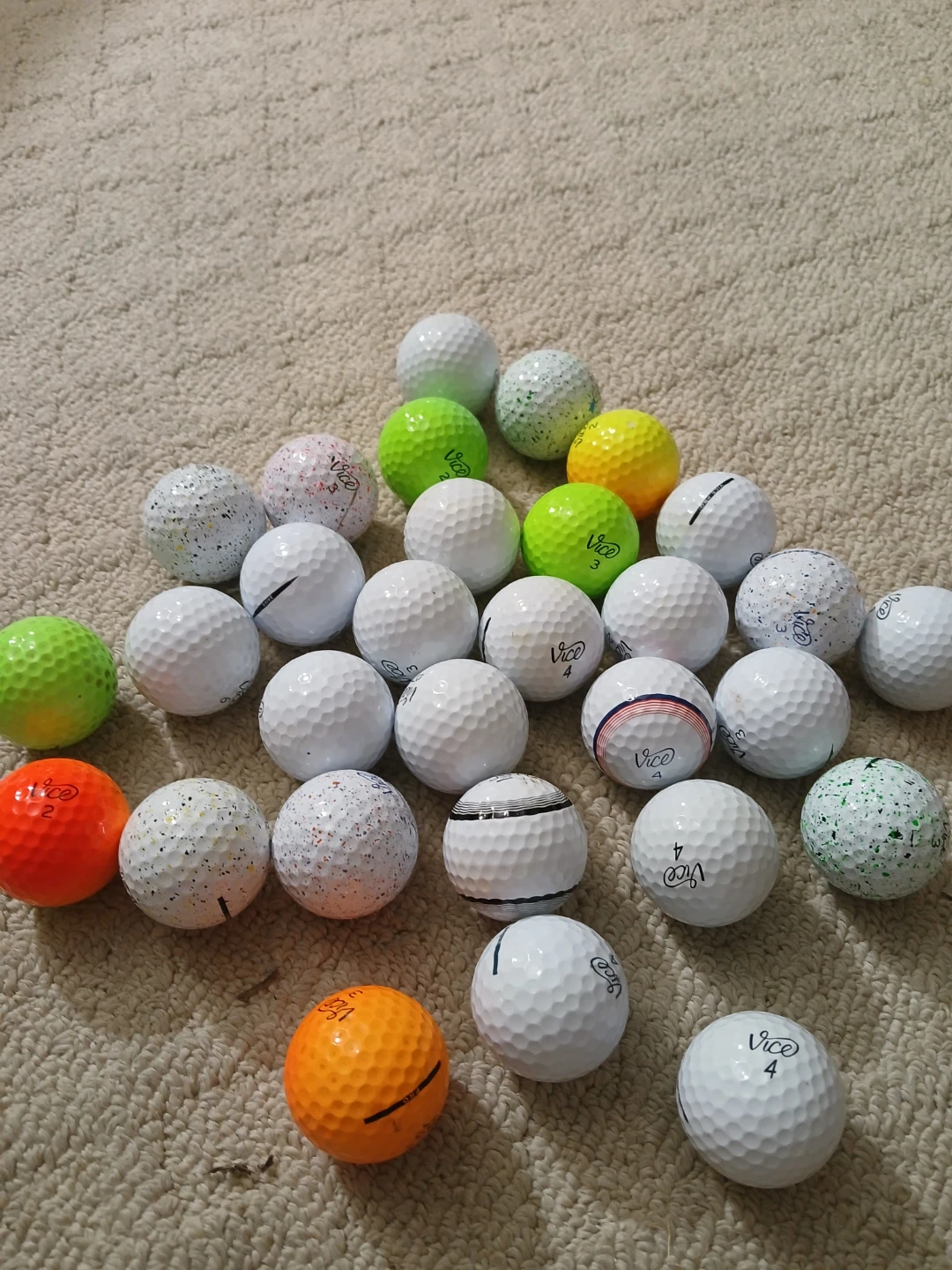 30 Vice Golf Balls. Like New. No Scratches.