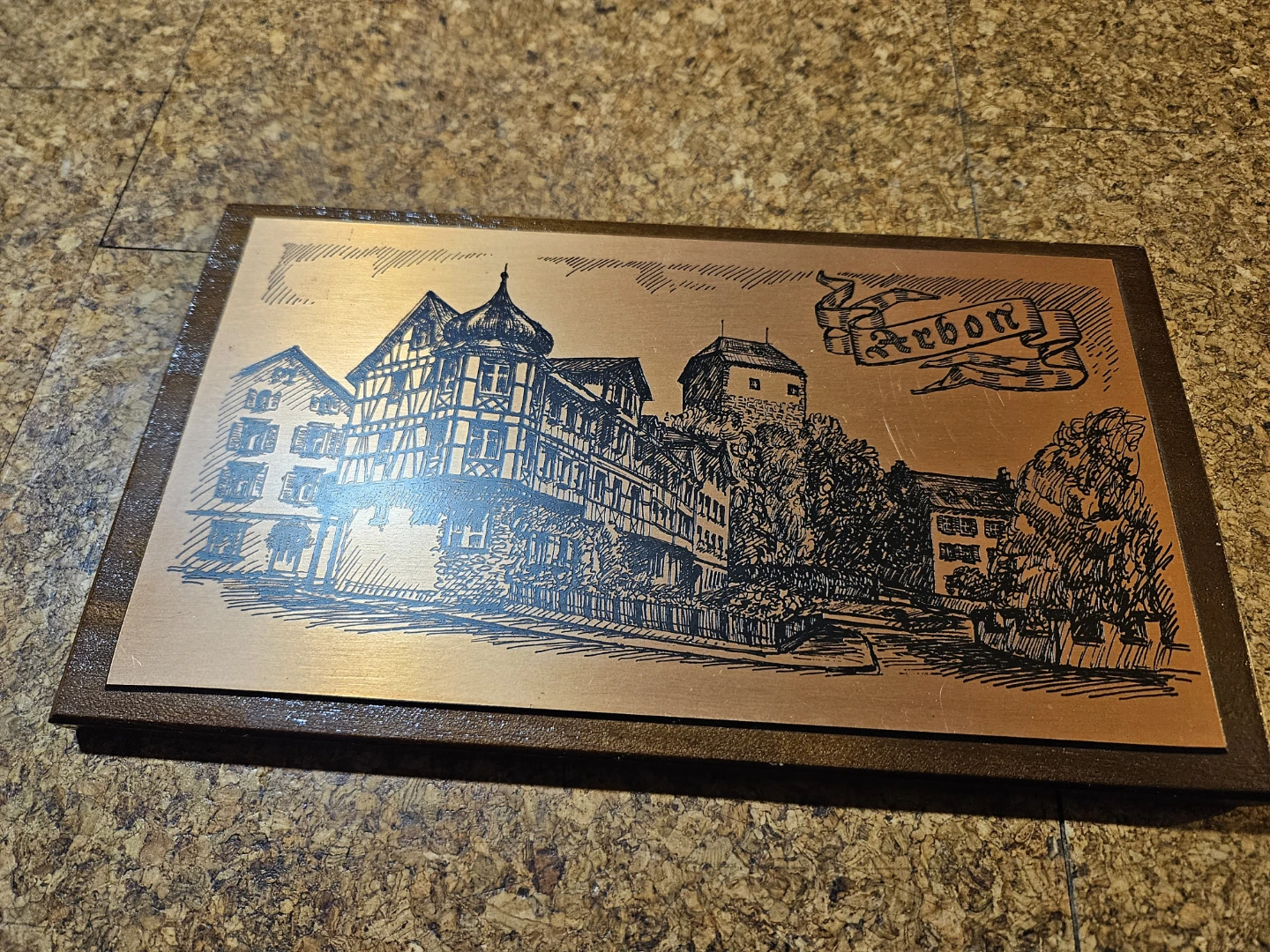 Arbon Copper Etching Wall Art Plaque - photo 2