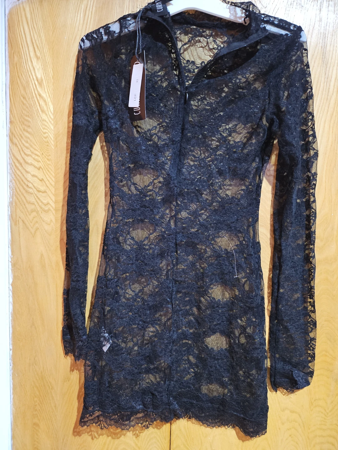 Current Mood Black Lace Mock Neck Long Sleeve Top - photo 3