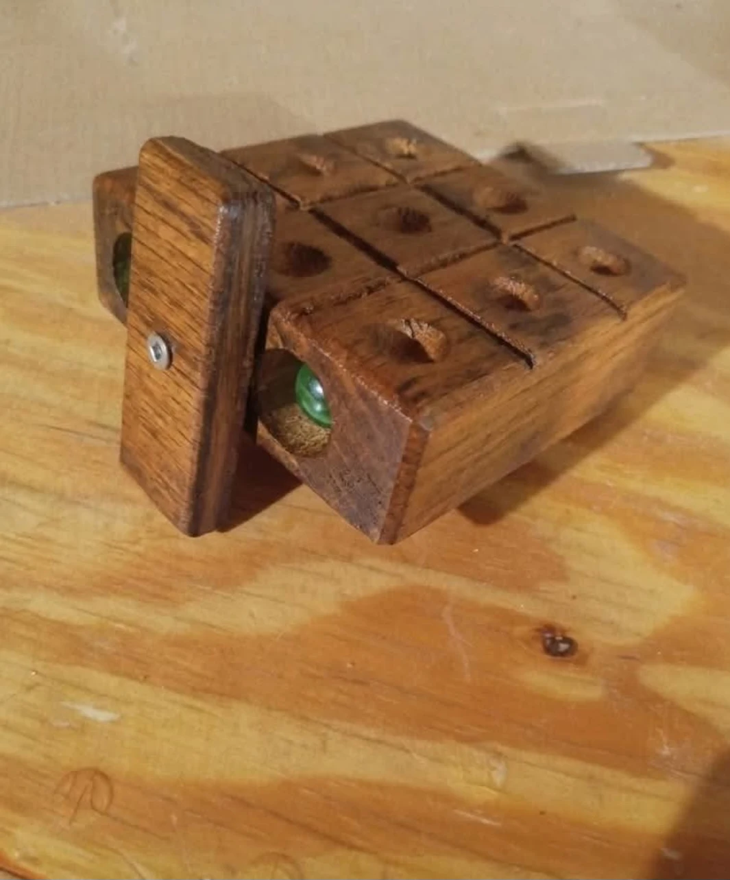 Wooden Tic-Tac-Toe Game with Marbles - photo 2