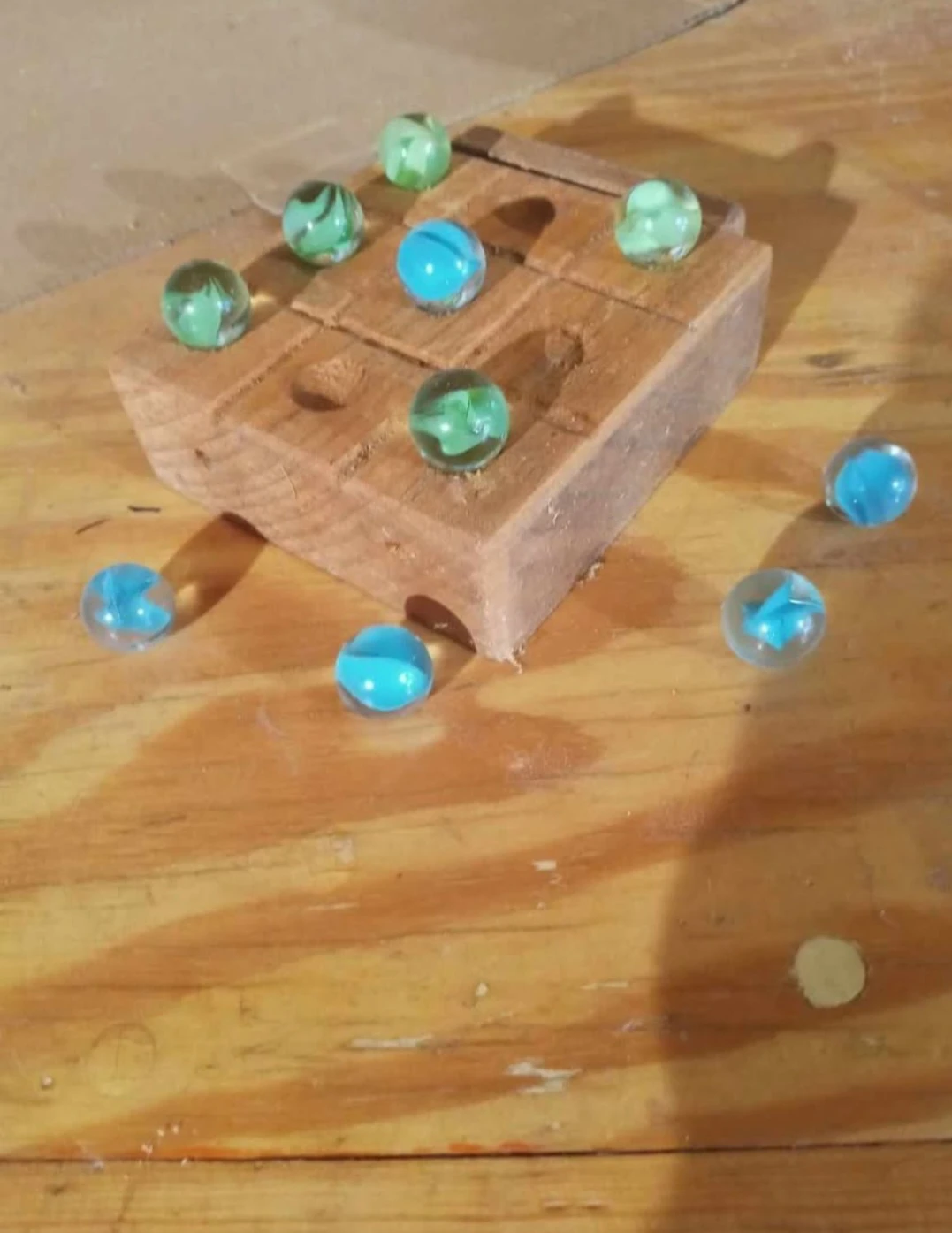 Wooden Tic-Tac-Toe Game with Marbles - photo 4