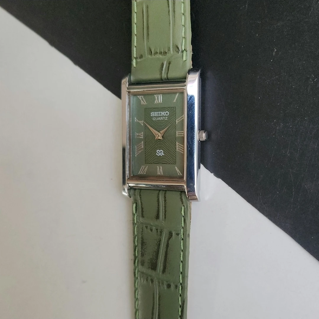 Seiko Quartz Rectangular Watch - Green - photo 3