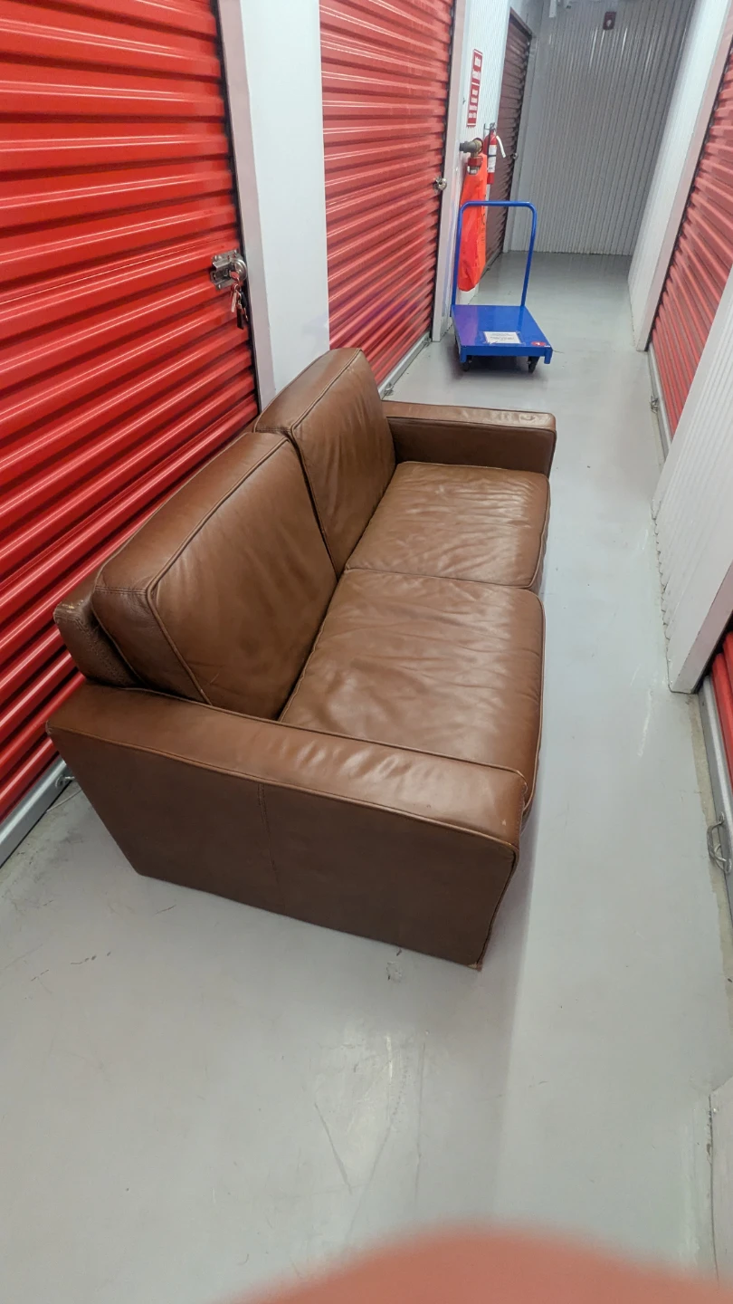 Free Delivery - Brown Leather Couch - photo 5