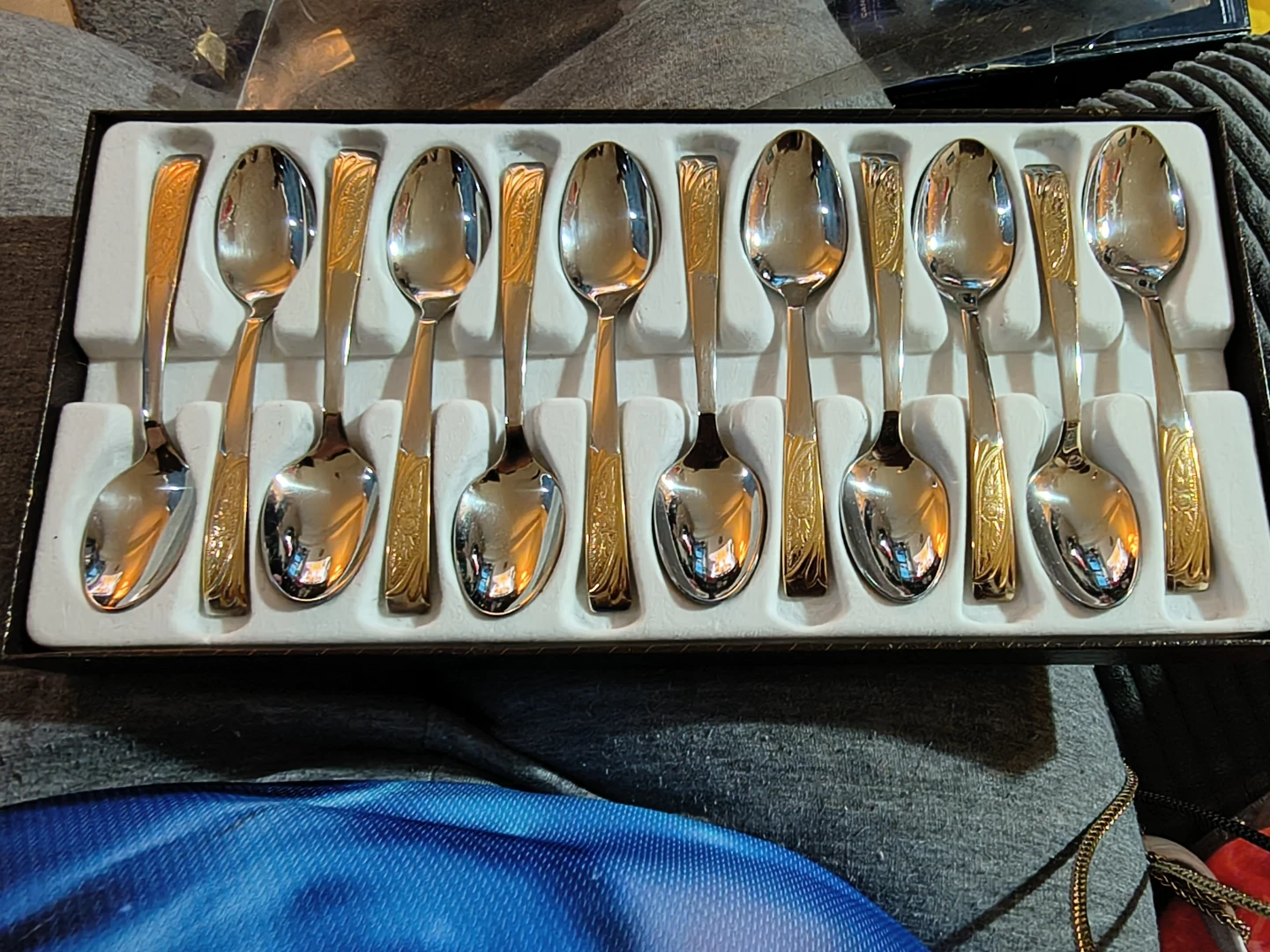 Inoxpran Linea Gold Spoons Set 24k gold