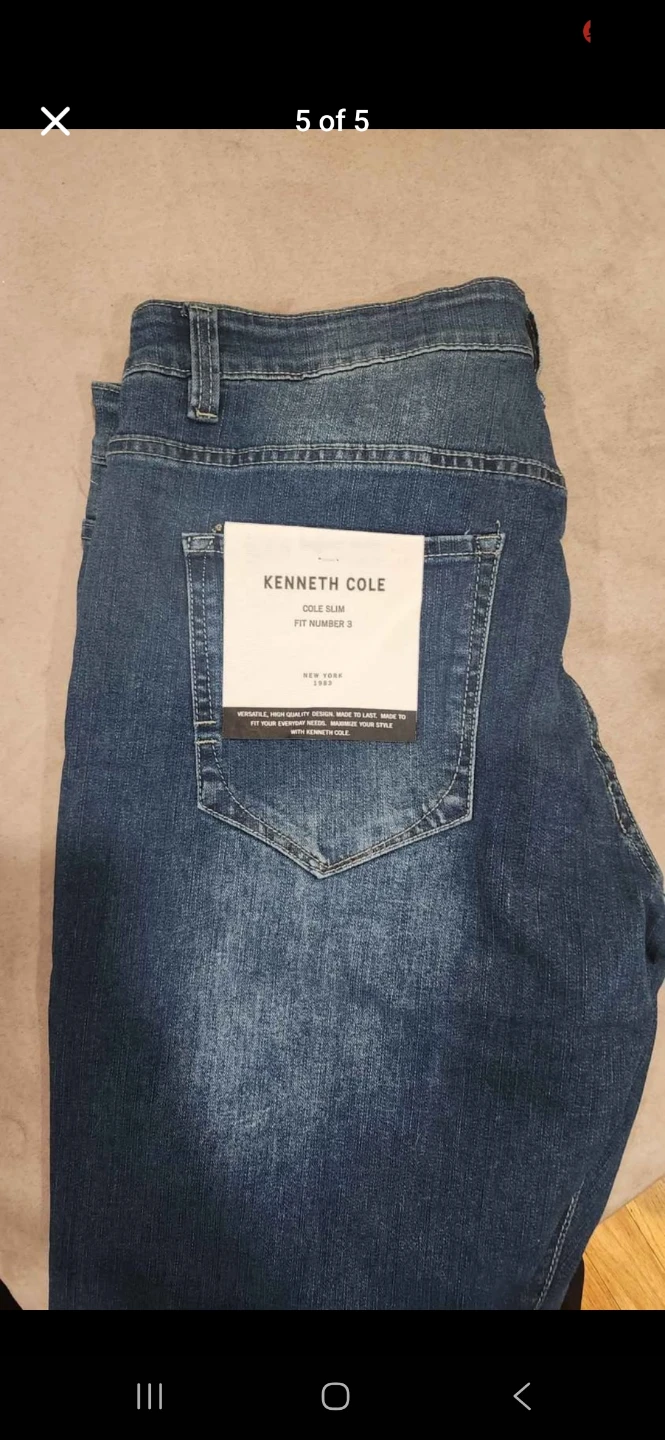 Kenneth Cole Men's Slim Fit Jeans Size 36x32