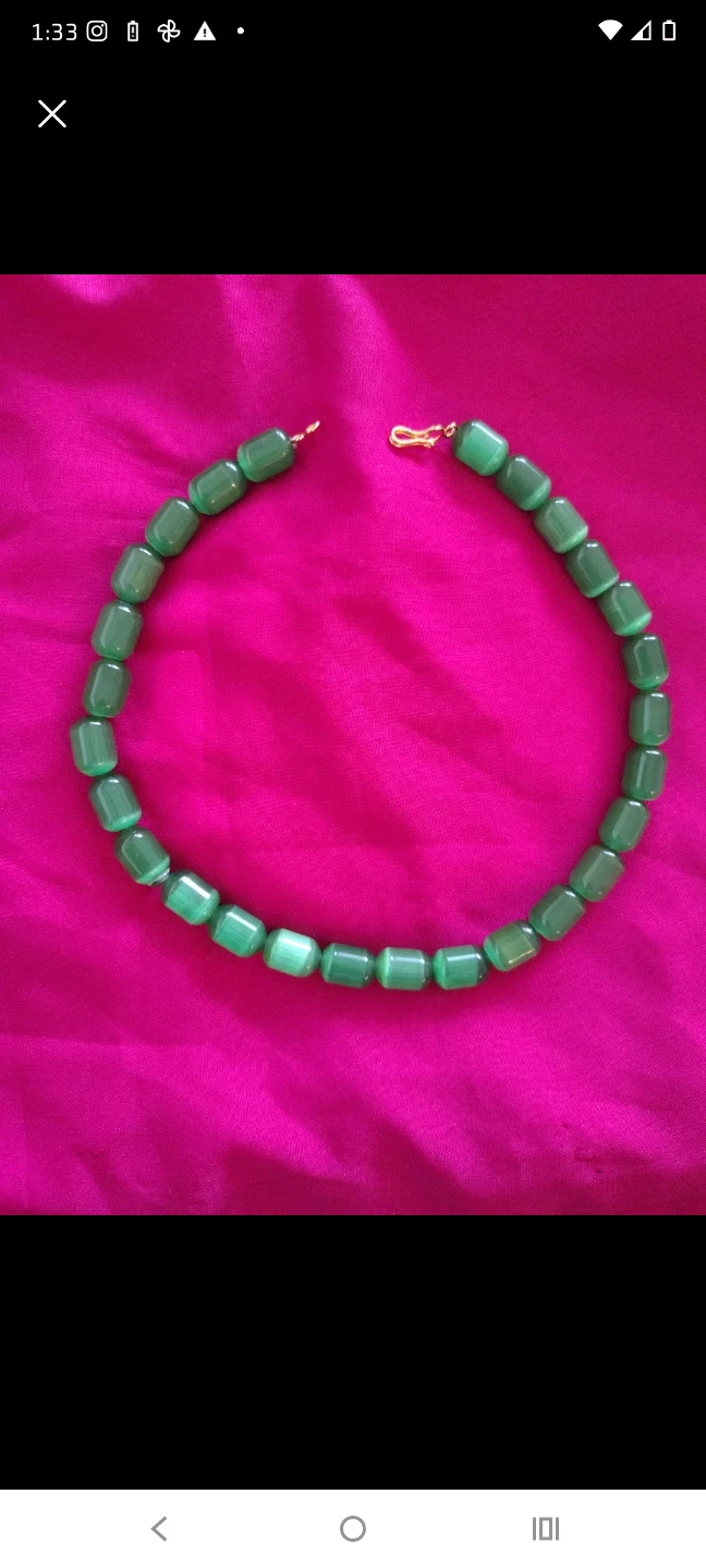 Brand new Green Bead Necklace with Gold Clasp - photo 2